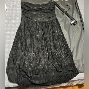 Express strapless black & sequin dress